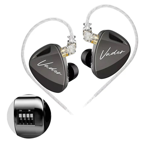Auriculares In-Ear KZ Vader Balanced Version con Switch 3 Drivers Dinámicos (3DD)