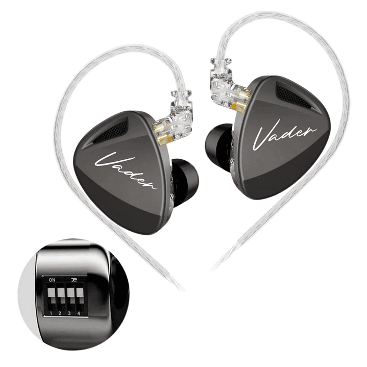 Auriculares In-Ear KZ Vader Balanced Version con Switch 3 Drivers Dinámicos (3DD) 1