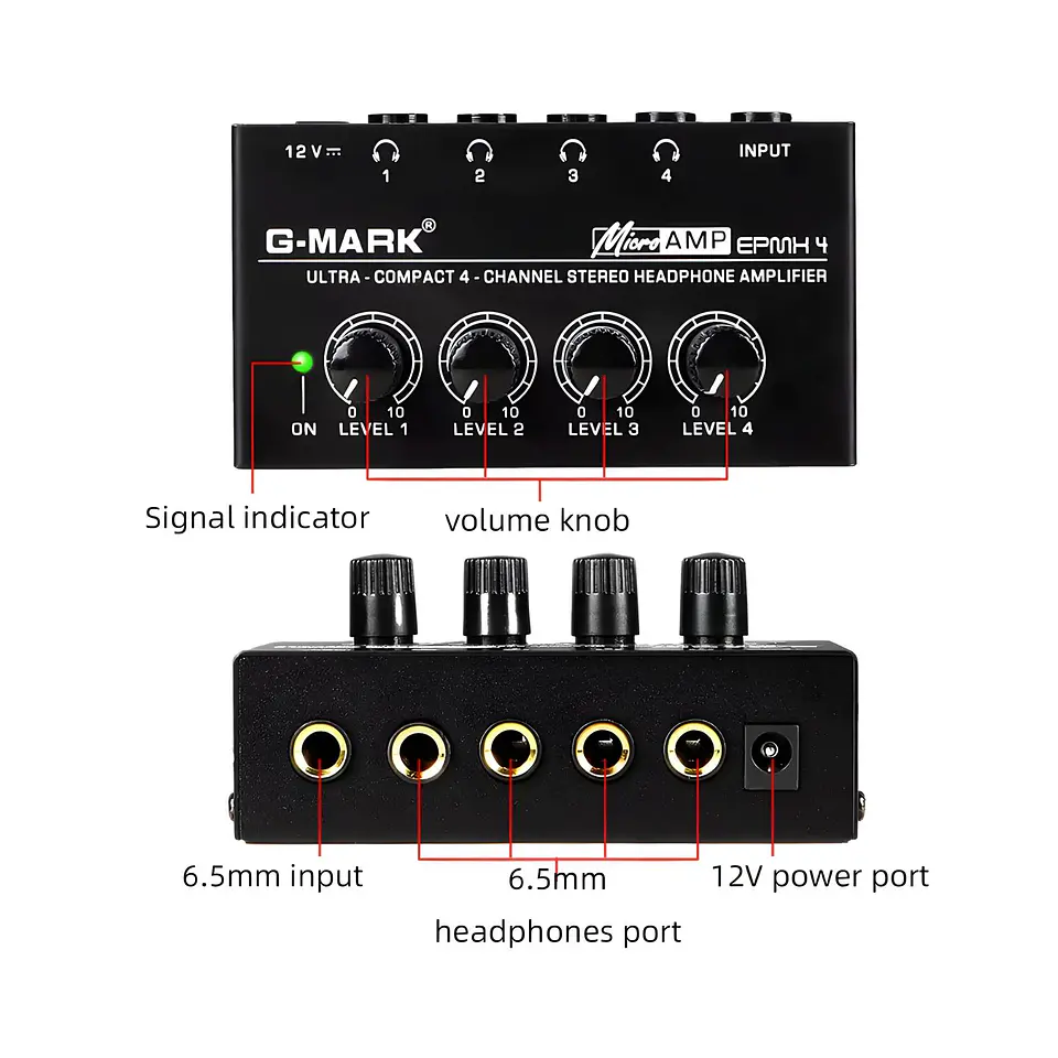 Microamplificador de Auriculares G-Mark Tipo Mixer EPMH4 HA400 3