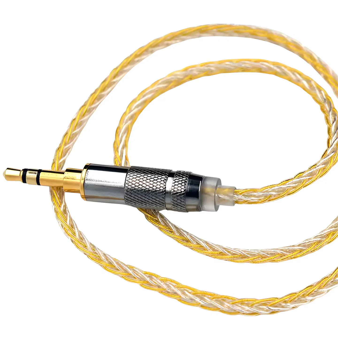Cable Trenzado Repuesto In Ears KZ T1 8 Núcleos Gold-Silver Conector QDC Pin Tipo C 3