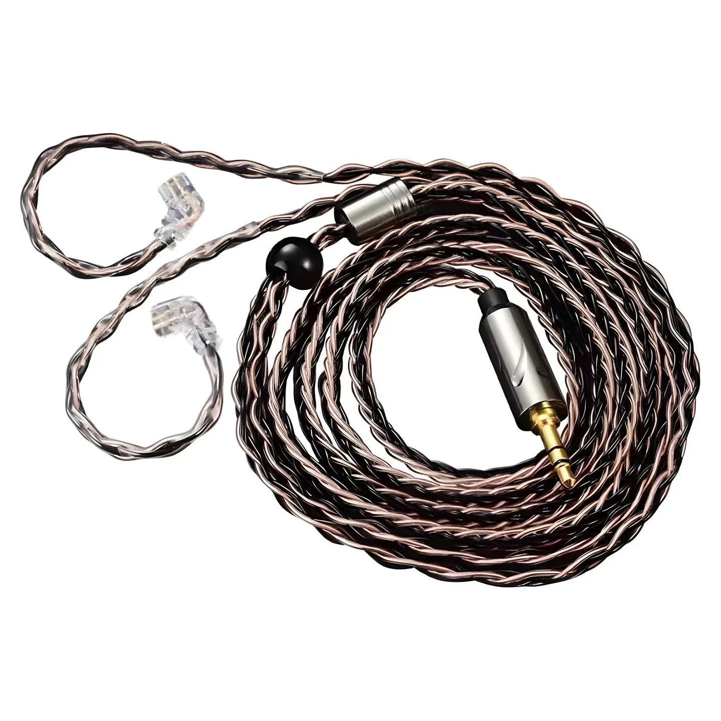 Cable Trenzado Repuesto In Ears QKZ T1 8 Núcleos Silver-Plated Conector QDC Pin Tipo C 1