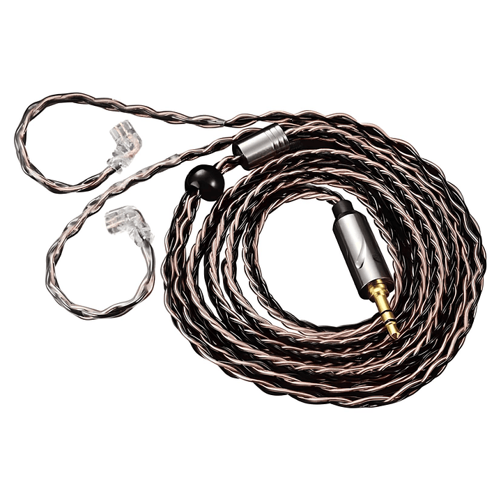 Cable Trenzado Repuesto In Ears QKZ T1 8 Núcleos Silver-Plated Conector QDC Pin Tipo C 1