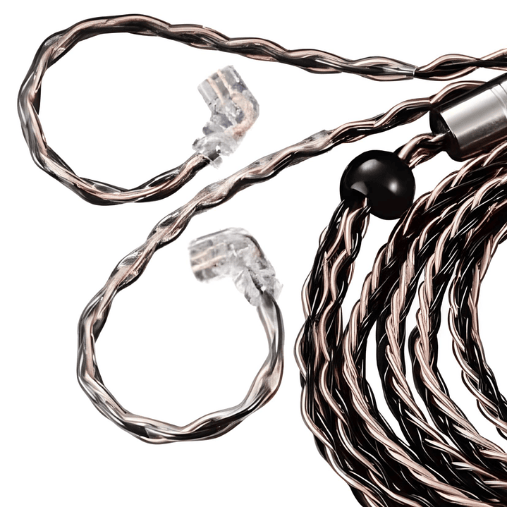 Cable Trenzado Repuesto In Ears QKZ T1 8 Núcleos Silver-Plated Conector QDC Pin Tipo C 2