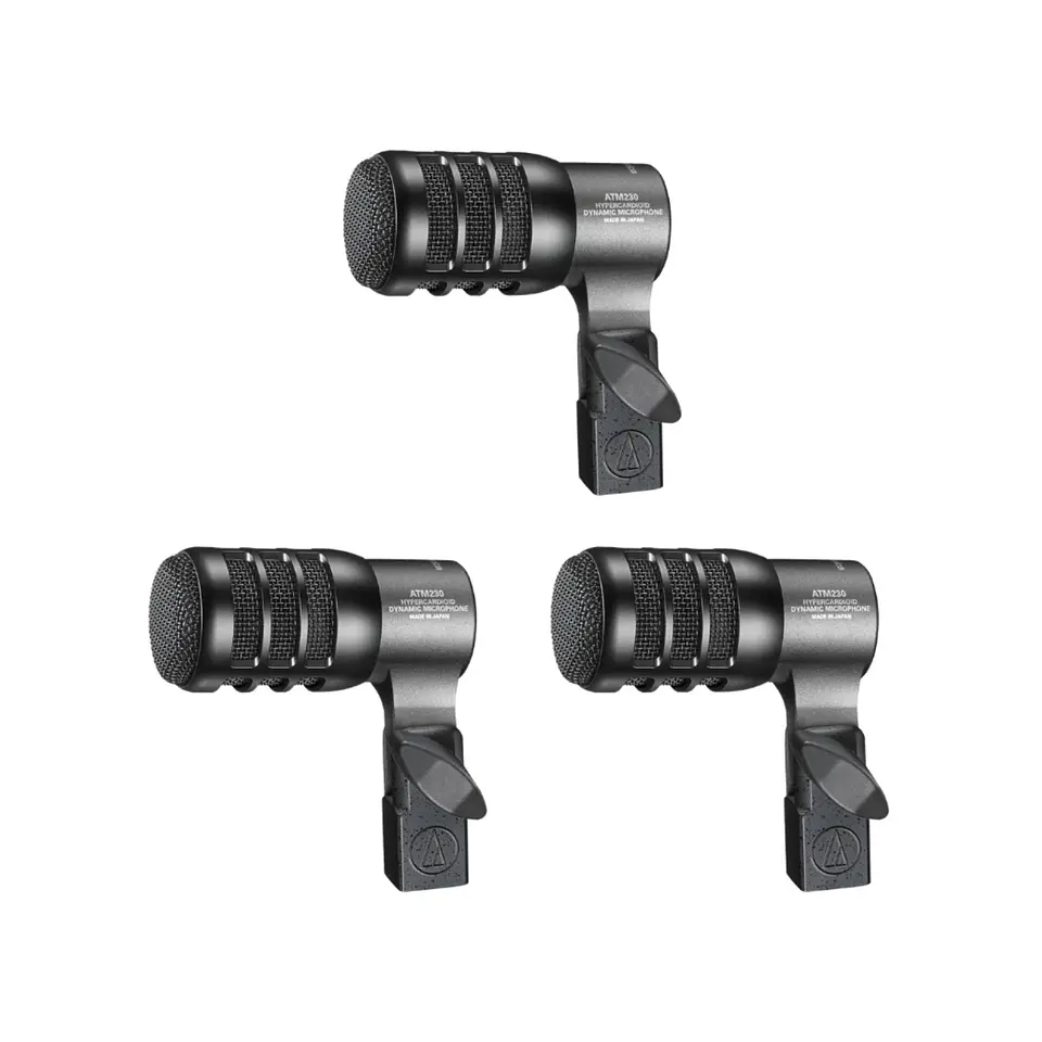 Kit 3 Micrófonos Hipercardioides Dinámicos para Toms Audio-Technica ATM230PK 1
