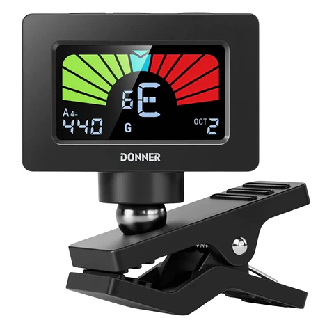 Afinador Cromático Donner DT-10 de Clip Para Guitarra y Bajo