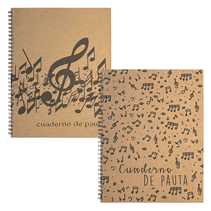 Cuaderno de Música Ecológico Zamor Pauta Entera Tapa Blanda 14 Sistemas