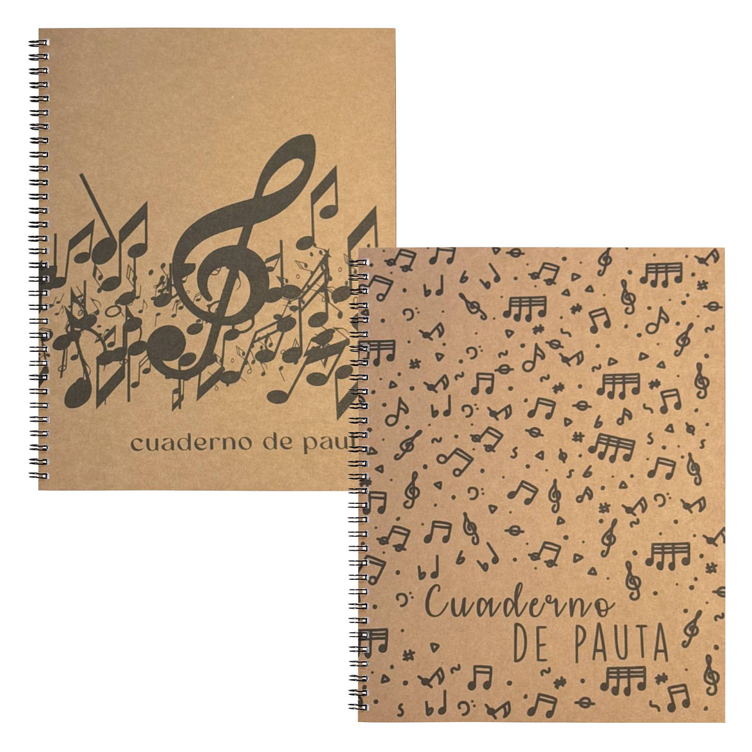 Cuaderno de Música Ecológico Zamor Pauta Entera Tapa Blanda 14 Sistemas 1