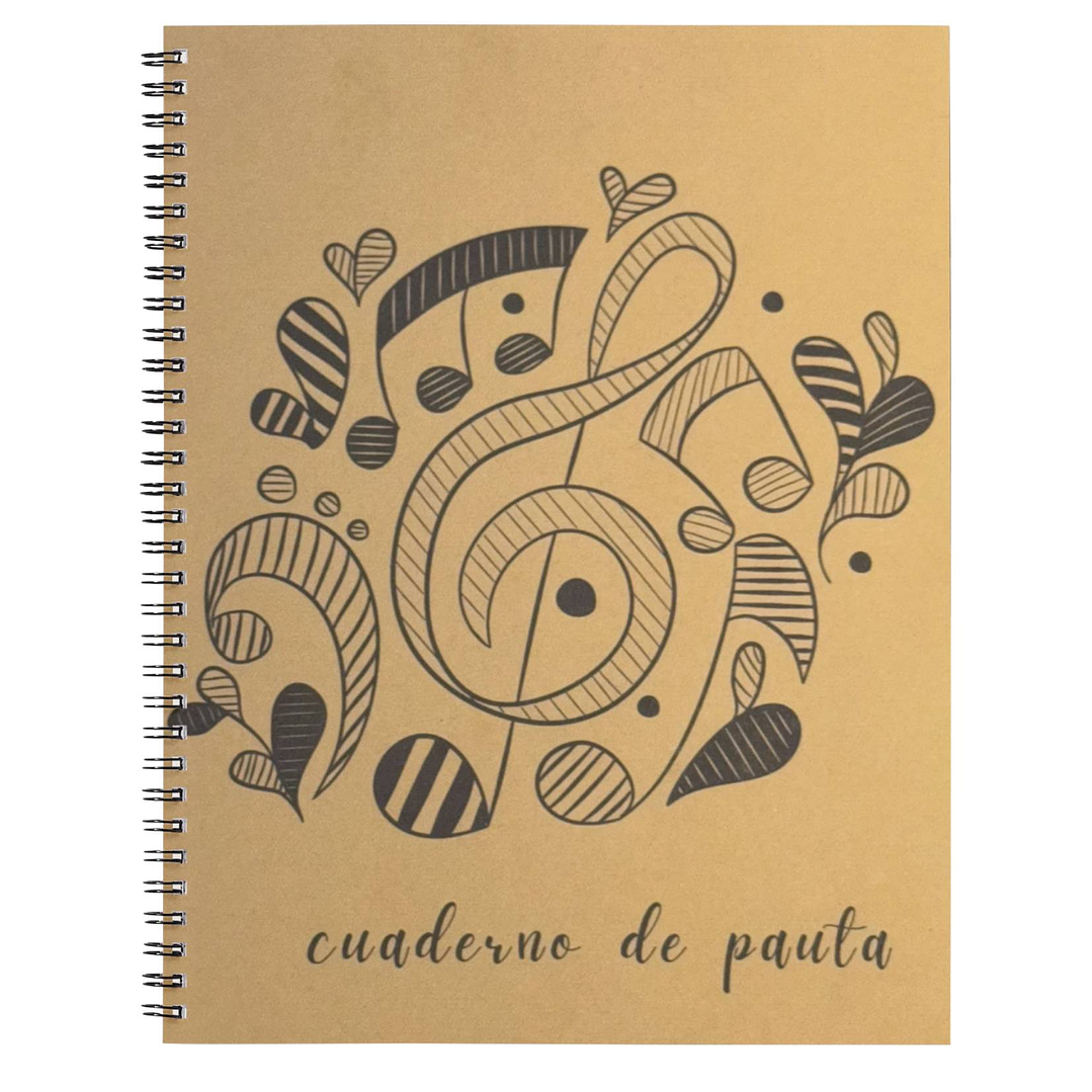 Cuaderno de Música Ecológico Zamor Pauta Entera Tapa Dura 12 Sistemas 4