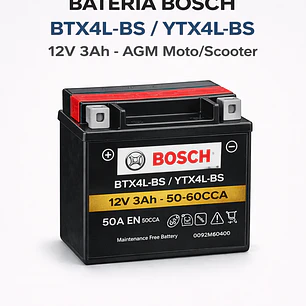 Batería Bosch BTX4L-BS - YTX4L-BS
