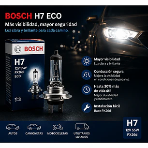 Ampolleta Bosch H7 Eco 12V 55W PX26D