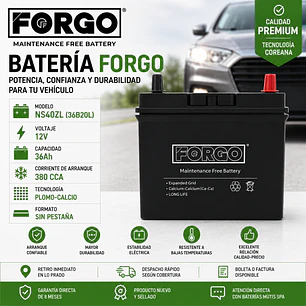 Batería 12v 36ah 380cca 40b19l Sin Pestaña Positivo Derecho