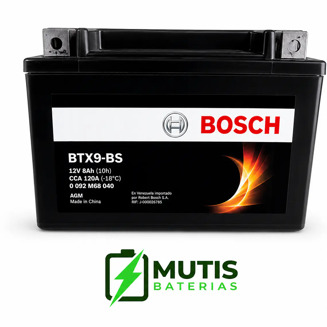 Bateria Bosch  BTX9-BS - YTX9-BS 2