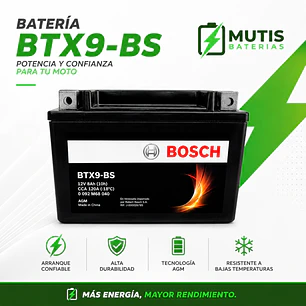 Bateria Bosch  BTX9-BS - YTX9-BS