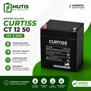 Bateria Ciclo Profundo Gel 12v 5ah Curtiss Ct1250