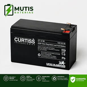 Batería Ciclo Profundo Gel 12v 9ah Curtiss Ct1290