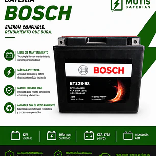 Bateria Bosch Bt12b-bs Yt12b-bs