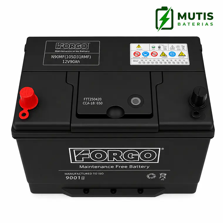 Bateria 12v 90ah 650cca 105d31r Positivo Izquierdo Forgo 3