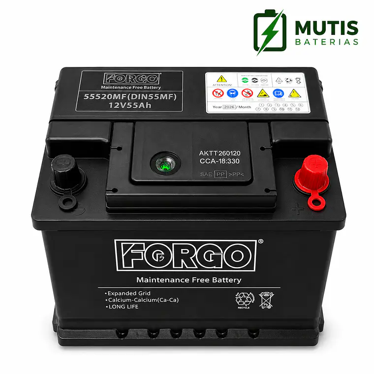Bateria 12v 55ah 330cca 55520 Positivo Derecho Forgo 2