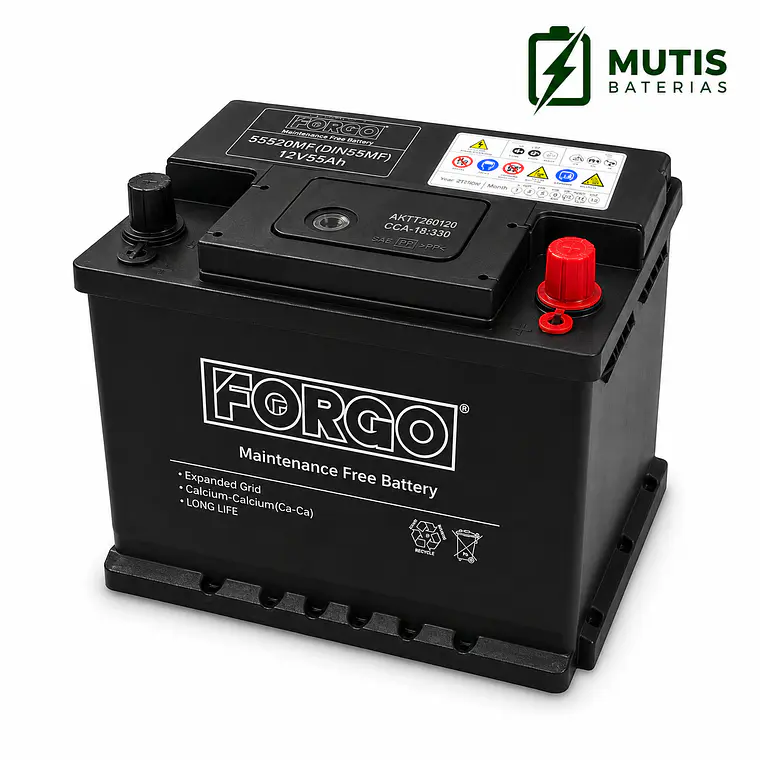 Bateria 12v 55ah 330cca 55520 Positivo Derecho Forgo 3