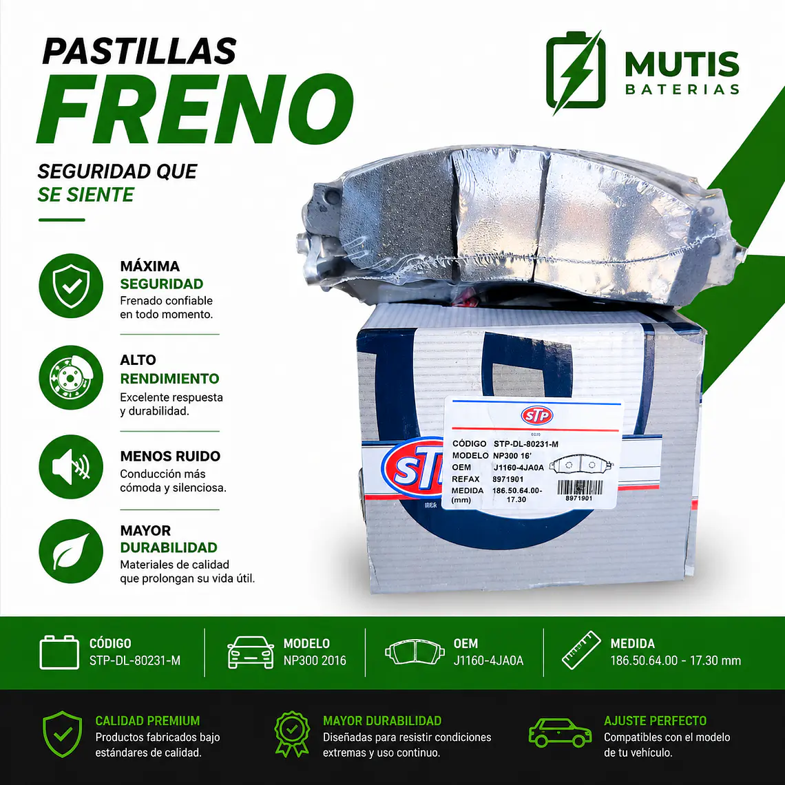 Pastillas De Freno Delantera Nissan Np300 2015-2020 1