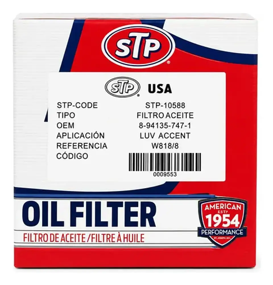 Filtro Aceite Stp W818/8 Hyundai Kia Chevrolet Honda Subaru 2