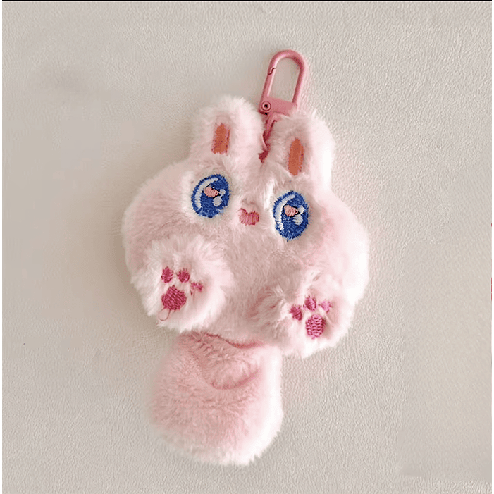 Llavero peluche conejo rosado 1