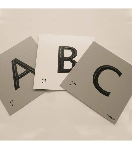 Señalética en Braille PuntoDis - Letras A-Z 