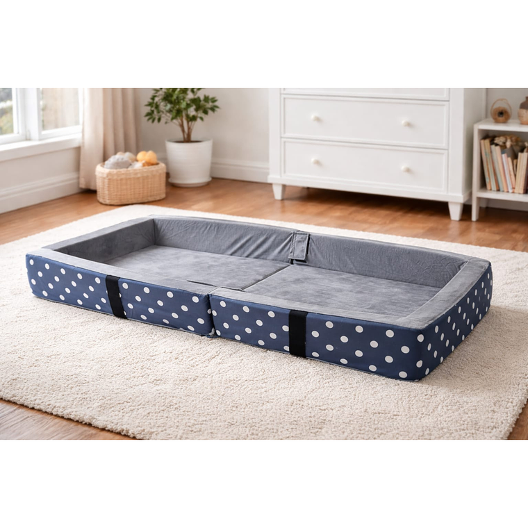 Cama de viaje plegable infantil Bawui (colchón portátil con formato maleta) 4
