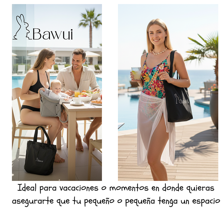 Silla de comer portátil bebé Bawui 7