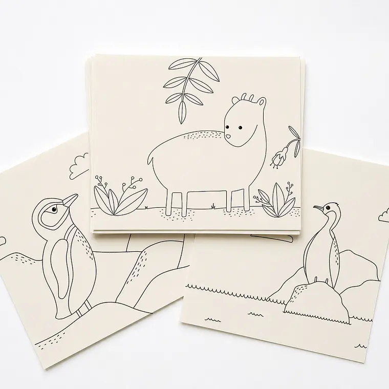 Animales chilenos para pintar 1