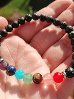 7 chakras piedra volcánica 