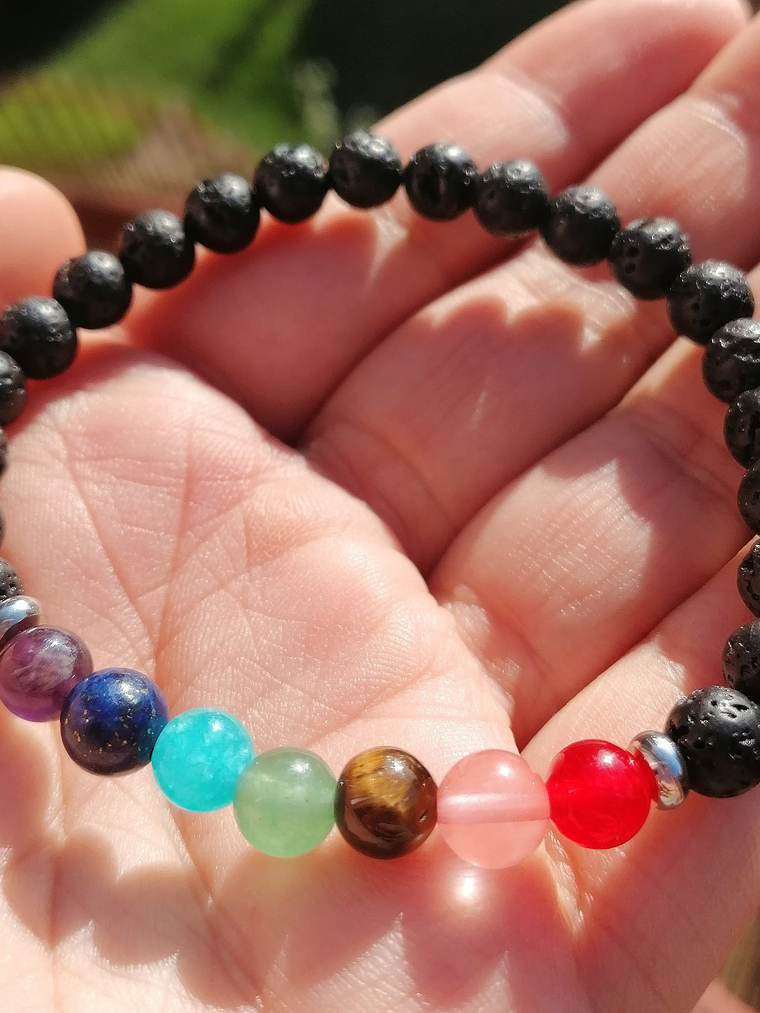 7 chakras piedra volcánica  1