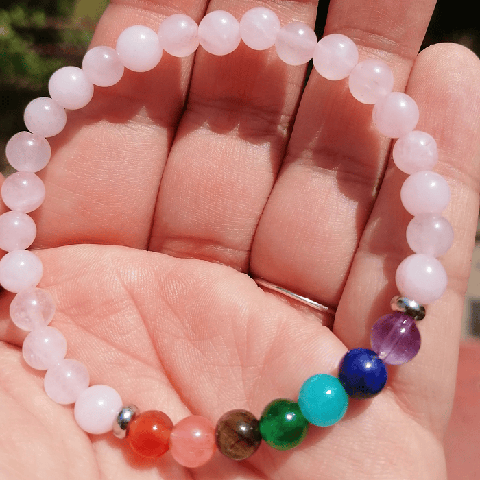 7 chakras cuarzo rosa 