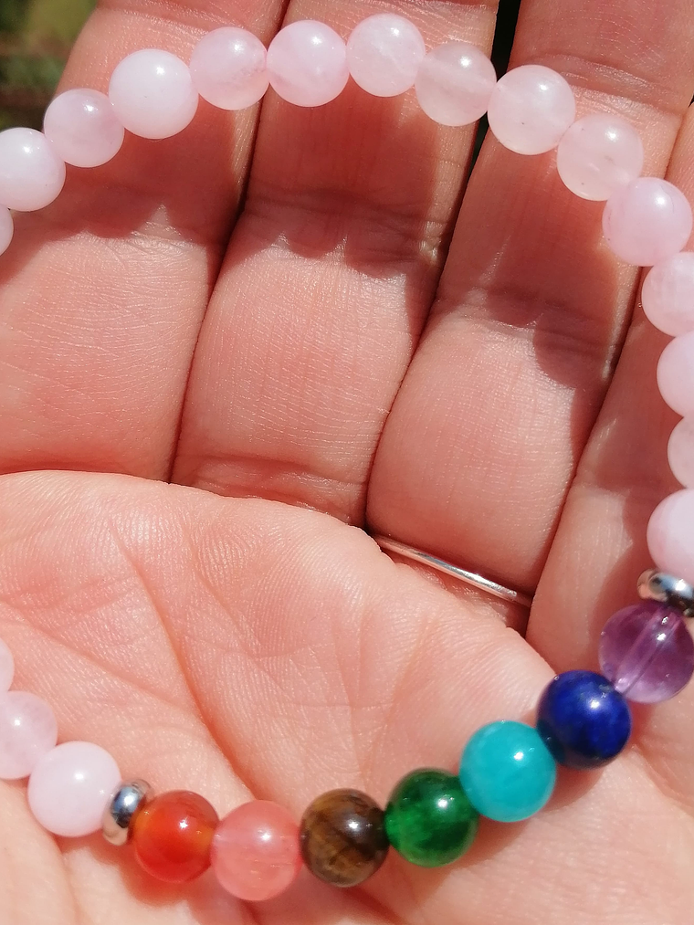 7 chakras cuarzo rosa  1