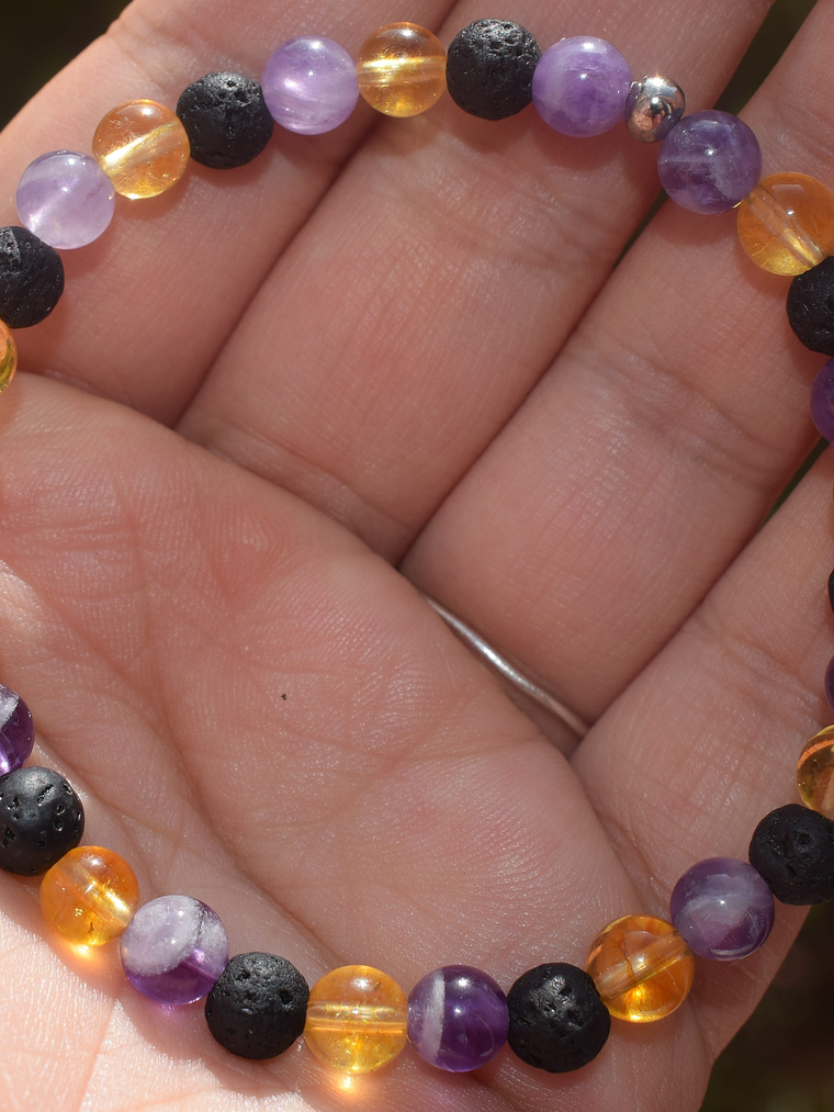 Amatista, piedra volcánica y citrino 1