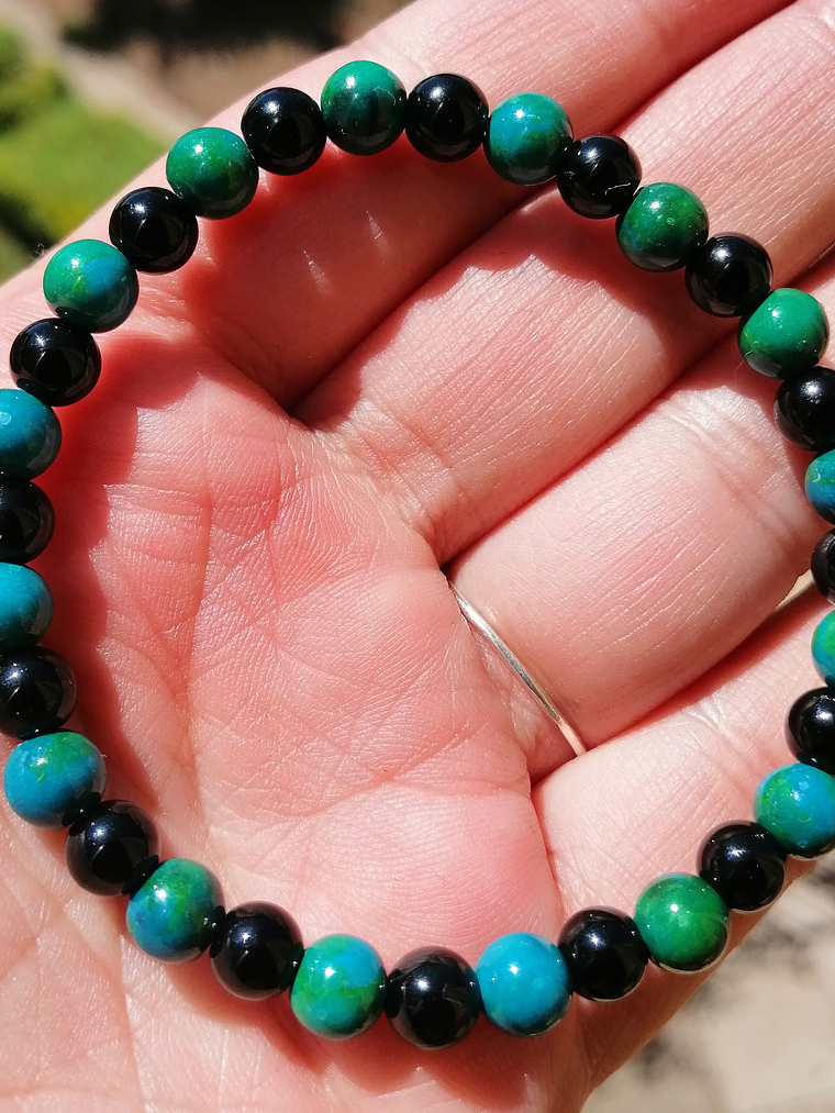 Crisocola y ágata negra 1