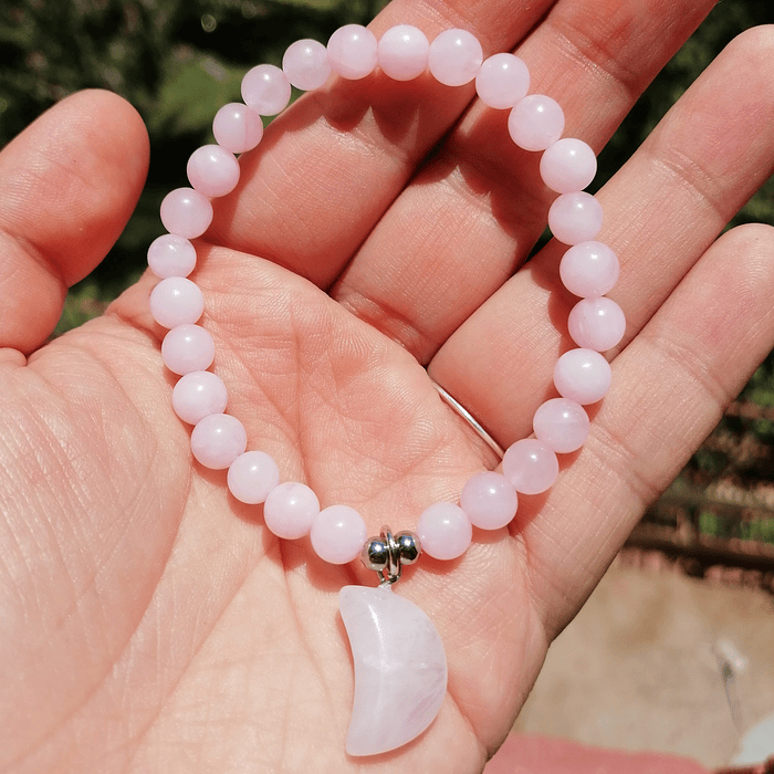 Pulsera moon cuarzo rosa 