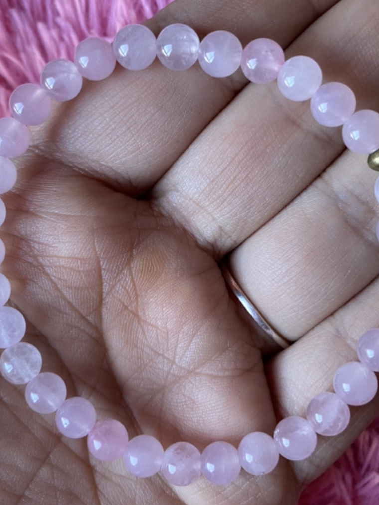 Pulsera cuarzo rosa  1