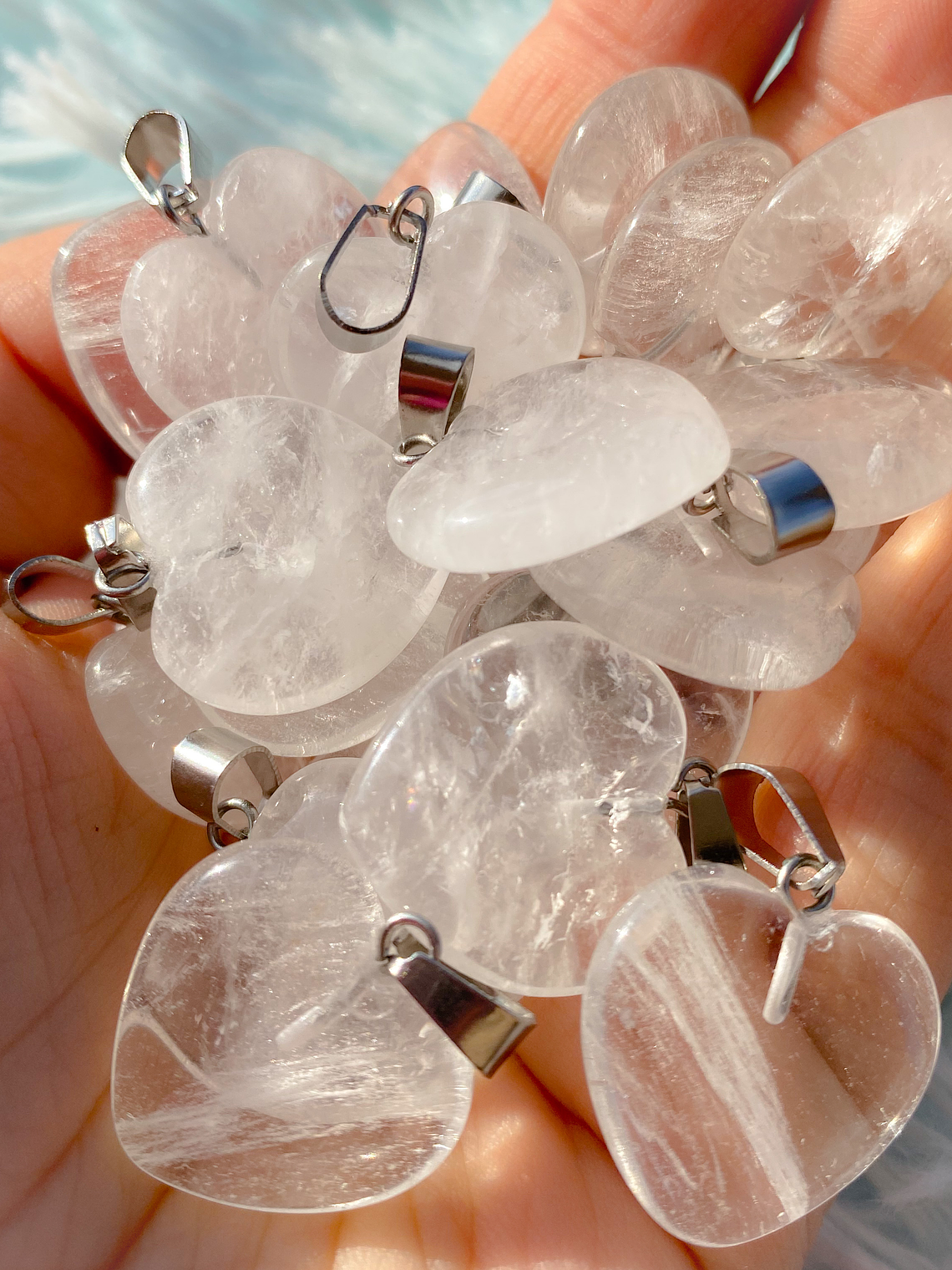 Mini corazón cuarzo cristal  1