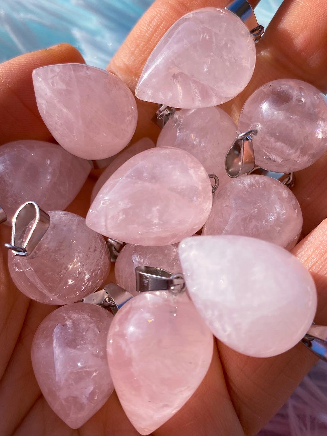 Huevito cuarzo rosa  1