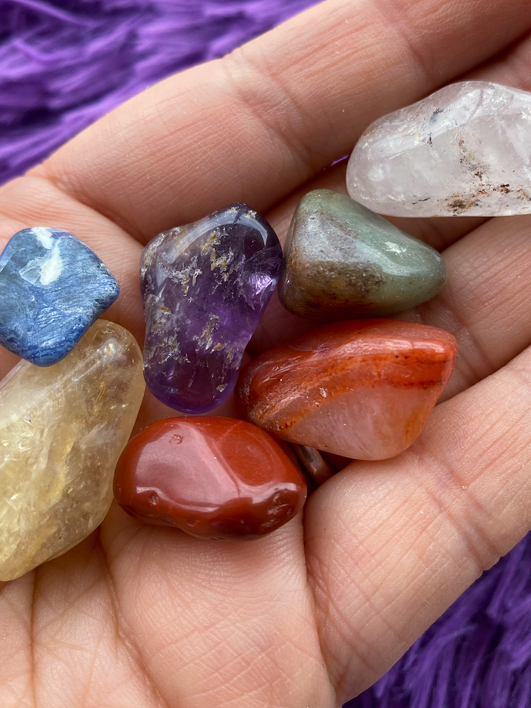 Mini set 7 chakras piedras roladas  1