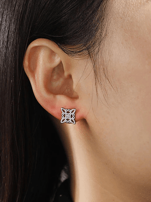 Aros nudo de bruja acero inoxidable 