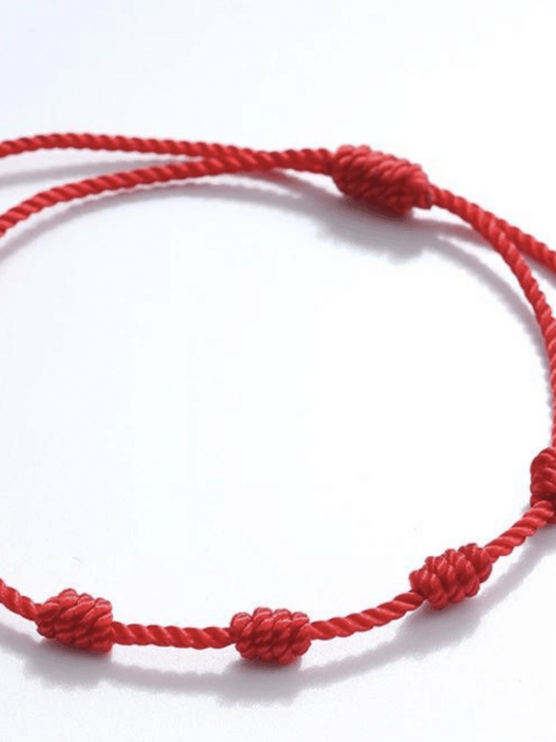Pulsera roja 7 nudos ajustable  1