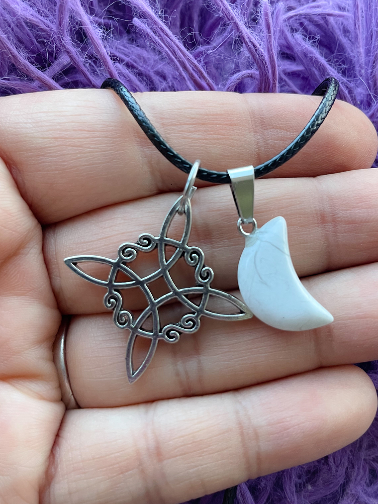 Nudo de bruja howlita blanca  1