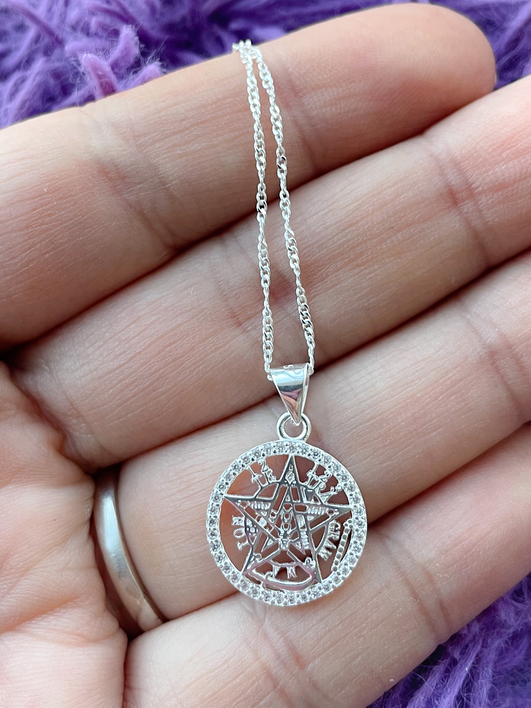 Colgante tetragramaton plata 925 circones  1
