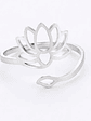 Anillo flor de loto acero inoxidable ajustable - Miniatura 1