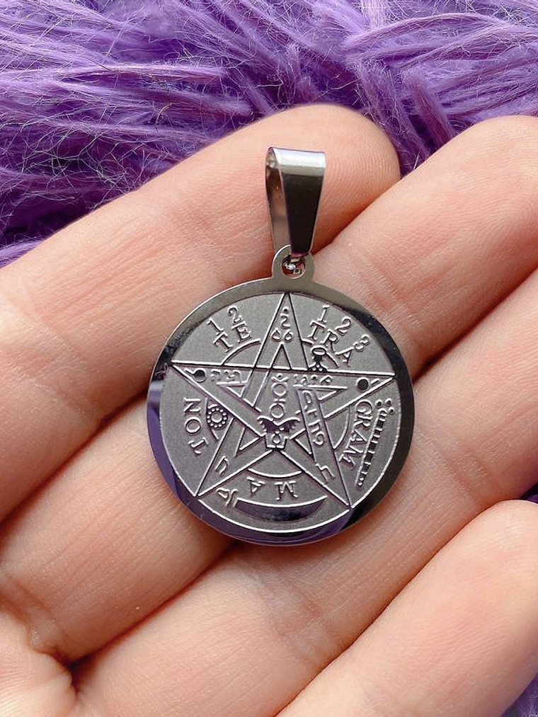 Colgante tetragramaton acero inoxidable  2