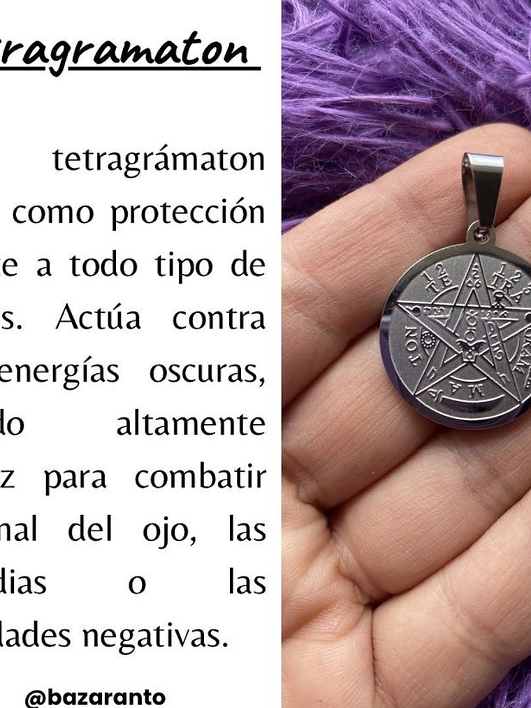 Colgante tetragramaton acero inoxidable  3
