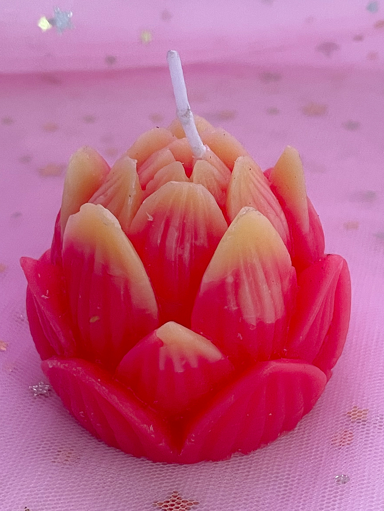 Vela energética flor de loto roja  1