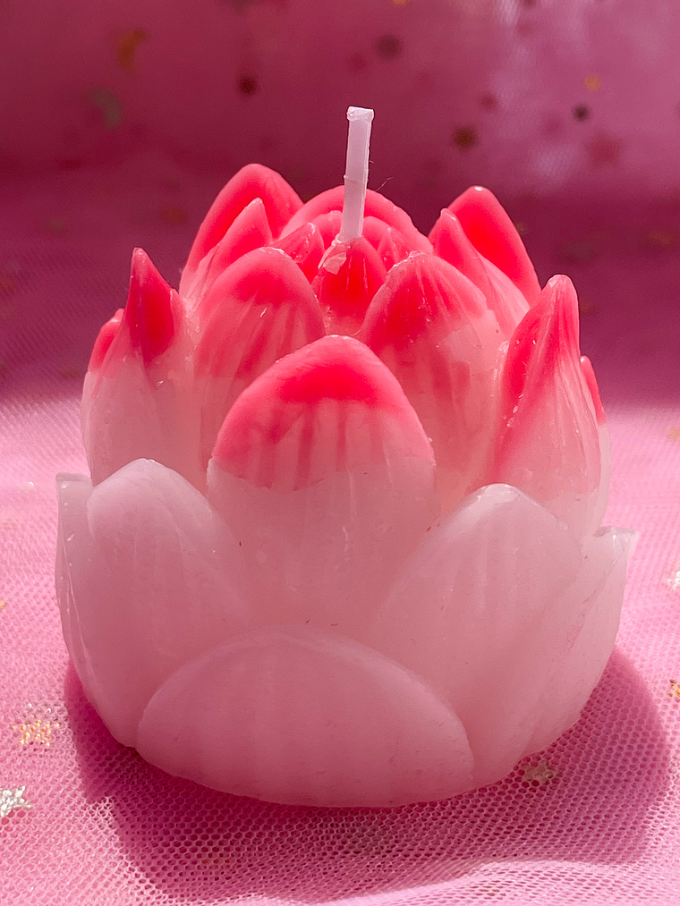 Vela energética flor de loto blanca  1